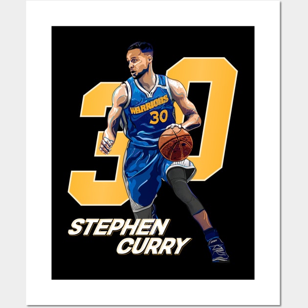 Stephen Curry 30 Basketball Wall Art by Polos